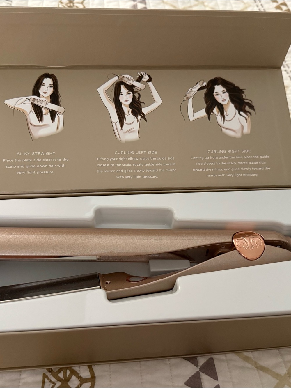 TYME Rose Gold and Black Hair Styling Iron